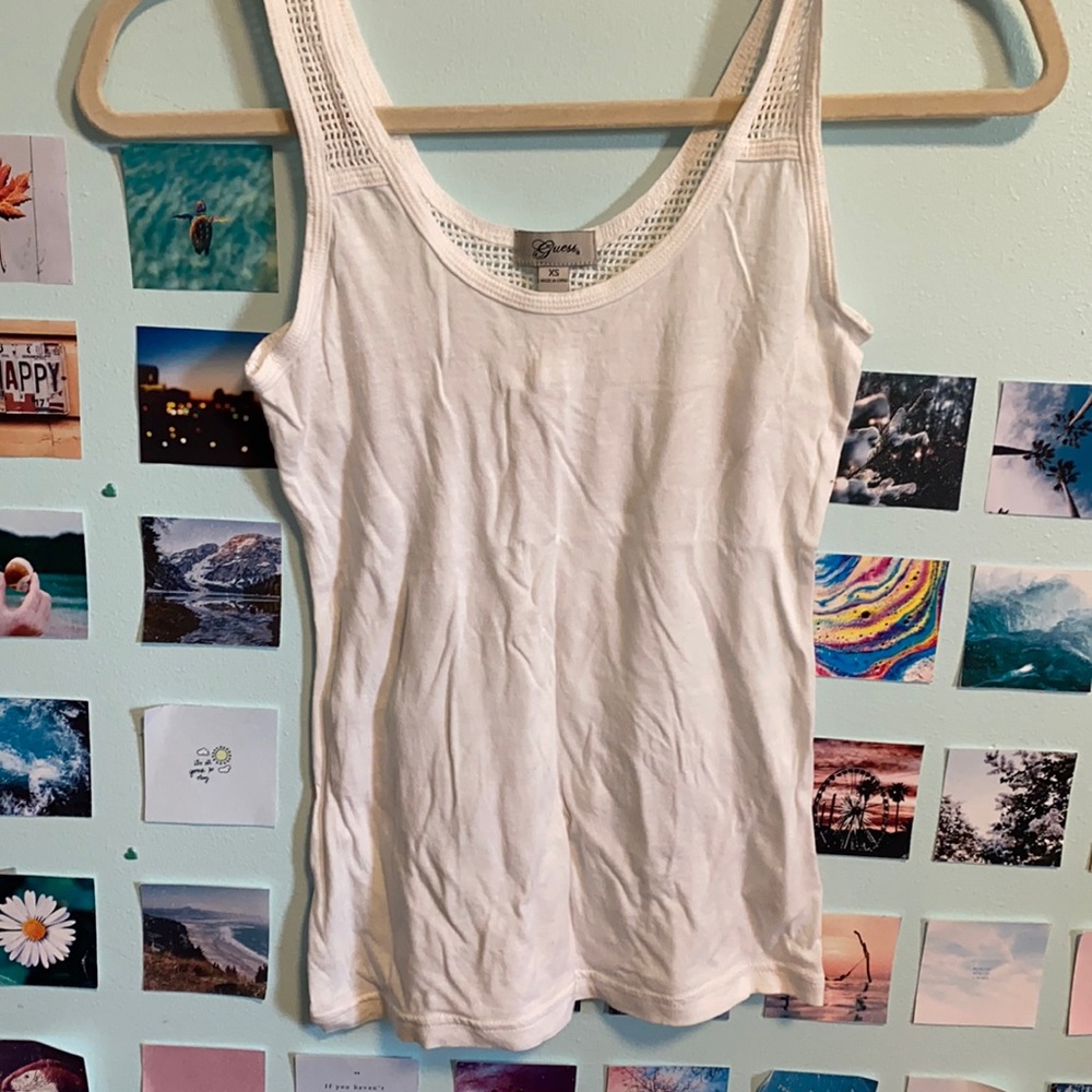 Guess white tank top